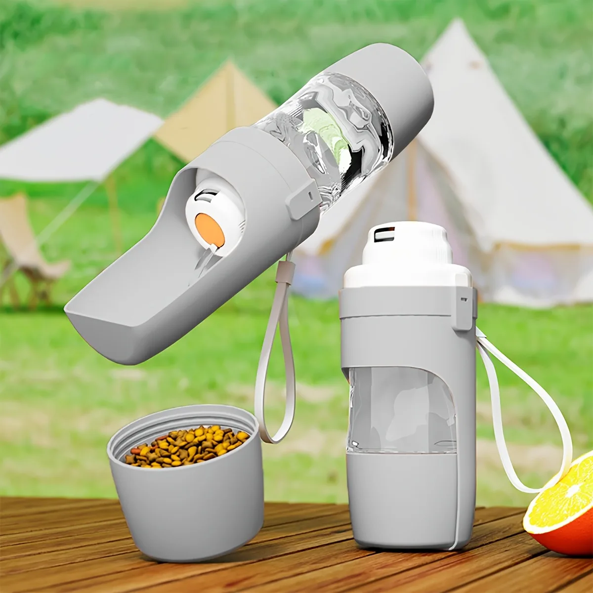 Portable Leak-Proof Dog Water Bottle with Built-In Bowl & Carbon Filter