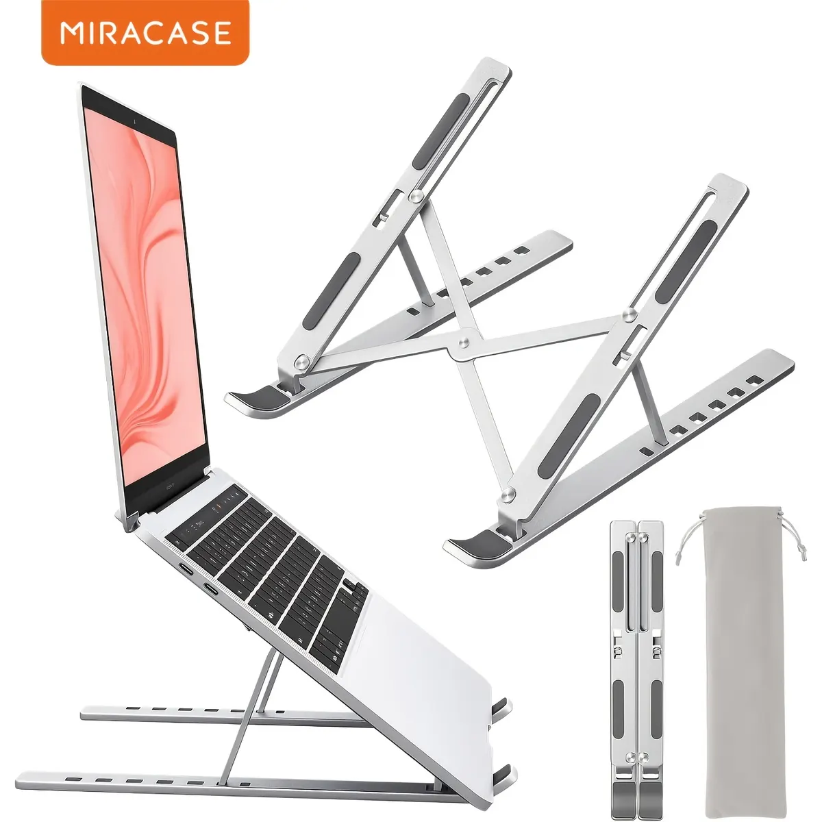 Aluminium Laptop Riser – Foldable & Adjustable